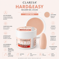 Gel autonivelante para uñas Claresa Hard Easy Builder, color beige claro, 45 g