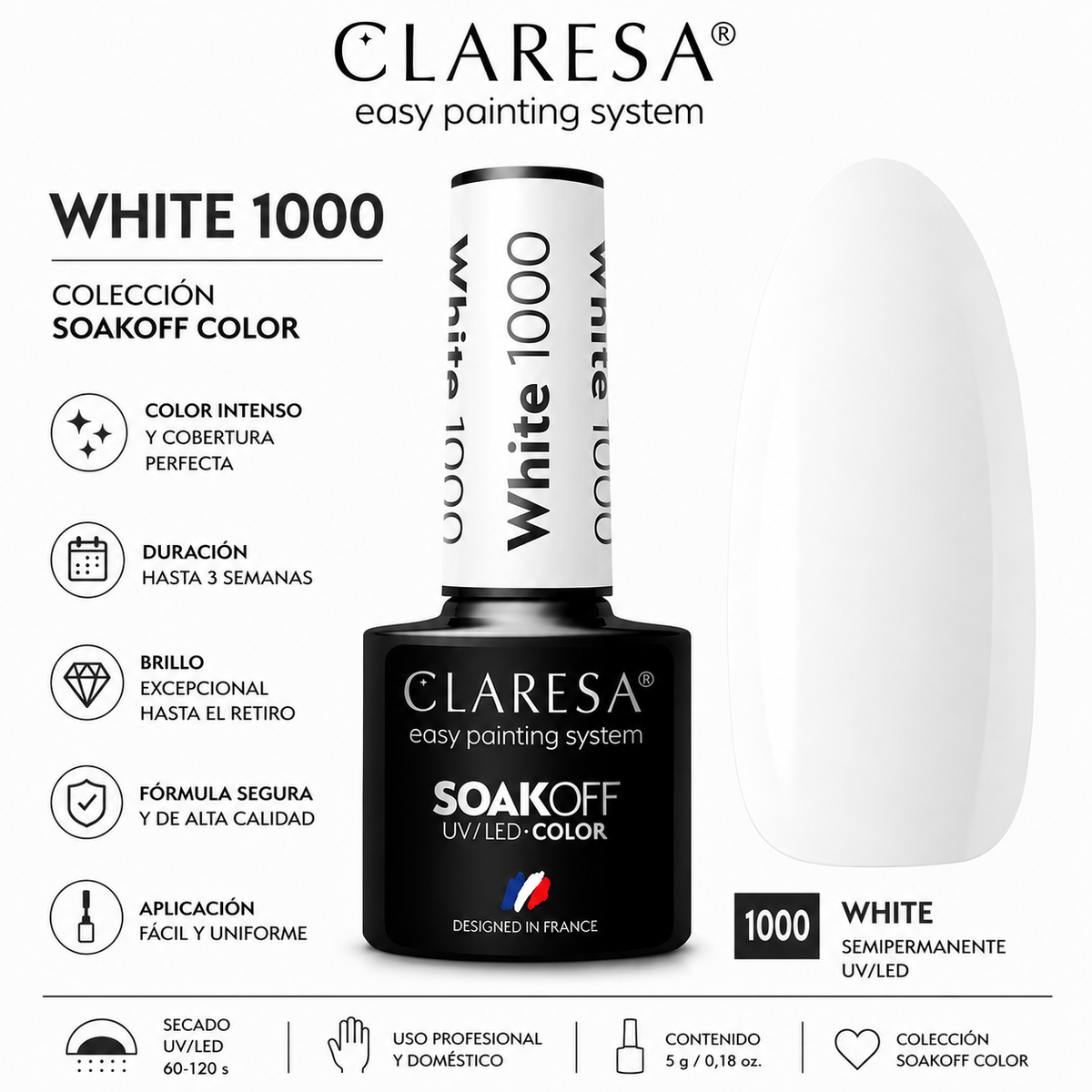 Esmalte Claresa Blano 1000