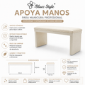 Reposabrazos para manicura blanco