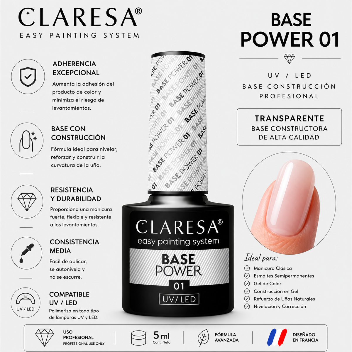 Claresa Base Power 01 UV/LED – 5g