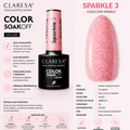 Esmalte Claresa Sparkle 3 con partículas rosas