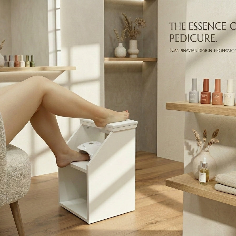 Reposapiés para pedicura blanco