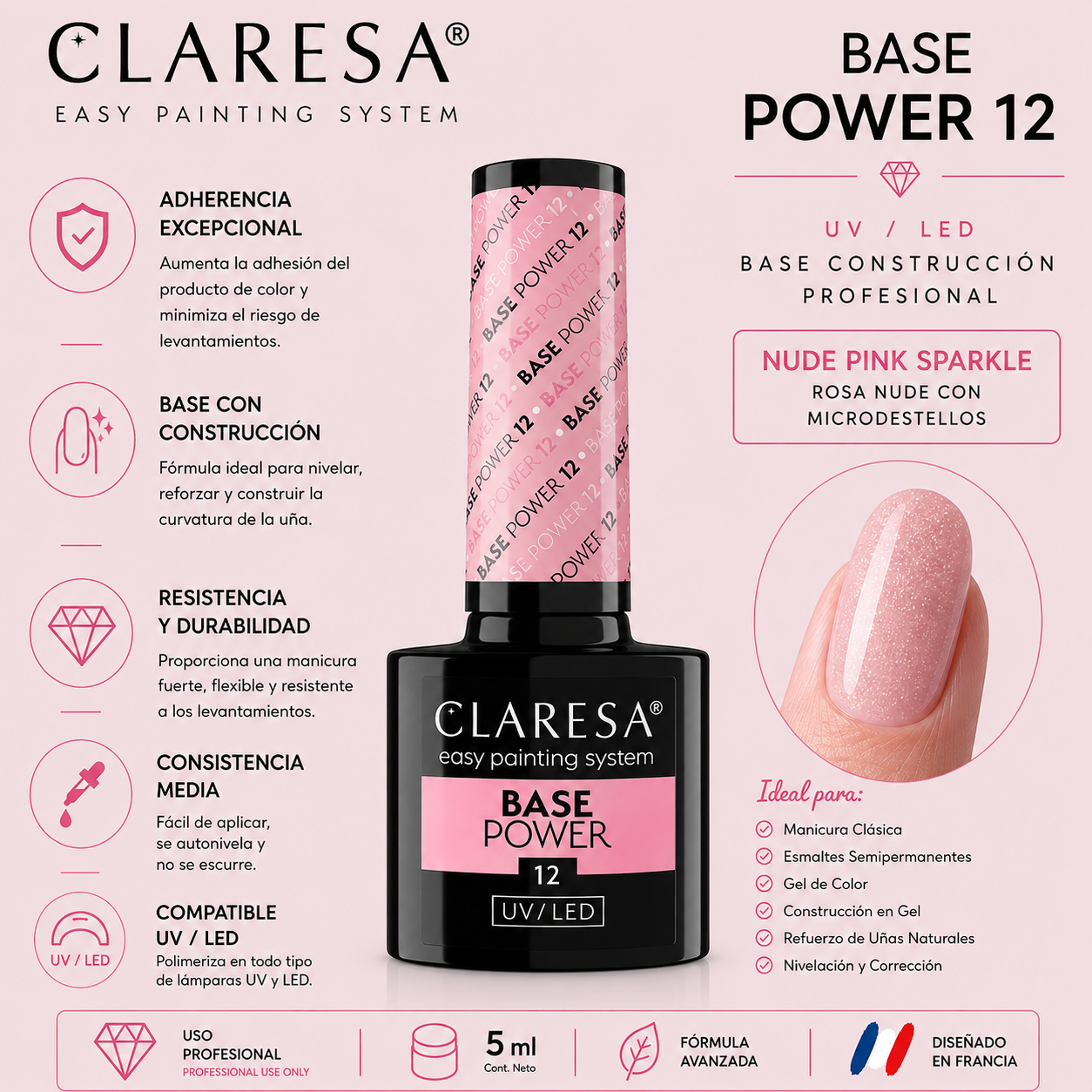 Claresa Base Power 12 UV/LED – 5g