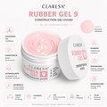 Gel RUBBER Claresa UV/LED 9 Rosa con partículas 45 g