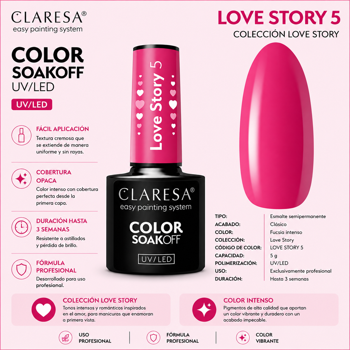 Esmalte Claresa Love Story 5