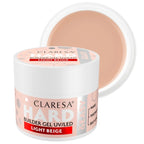 Gel autonivelante para uñas Claresa Hard Easy Builder, color beige claro, 45 g