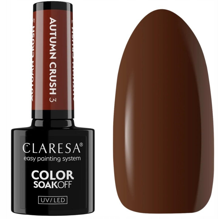 Esmalte semipermanente Claresa, manicura Autumn Crush 3 Chocolate 5g