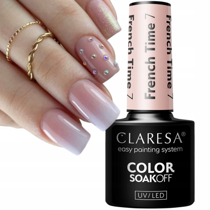 Esmalte Híbrido Rosa Polvo | Tono Nude Elegante | 5ml