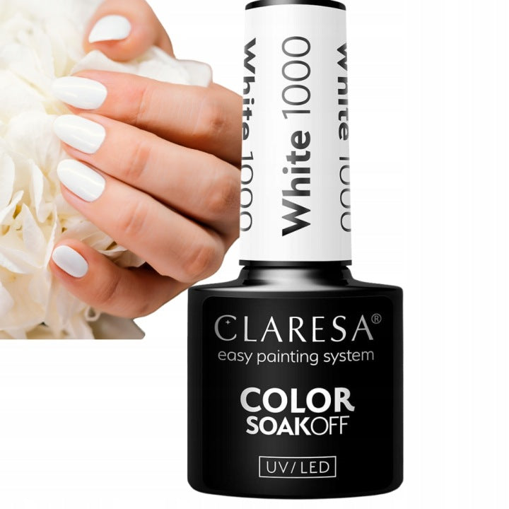 Esmalte Híbrido Blanco Puro | El Básico Esencial para Nail Art | 5ml