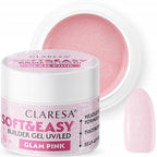 Gel constructor suave y fácil de aplicar Claresa Glam Pink Rosa pastel con partículas 45 g