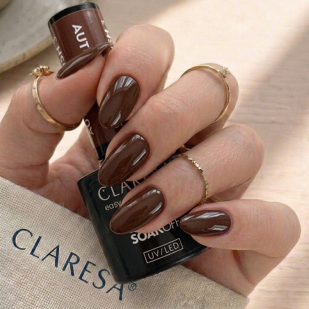 Esmalte semipermanente Claresa, manicura Autumn Crush 3 Chocolate 5g