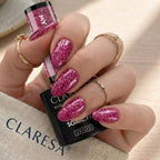 Esmalte Claresa rosa con partículas Mystic Aura 4