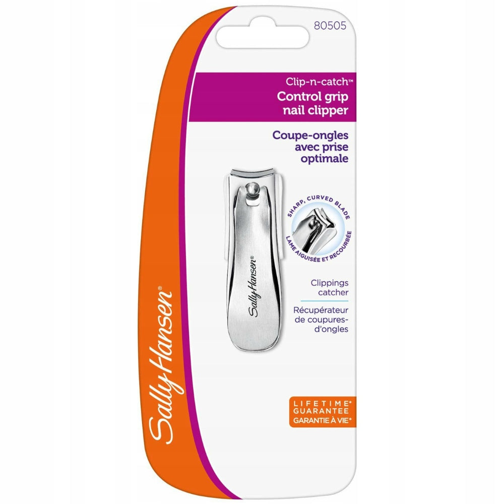 Cortaúñas de acero inoxidable Sally Hansen con depósito