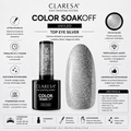 Esmalte Claresa plateado con efecto ojo de gato