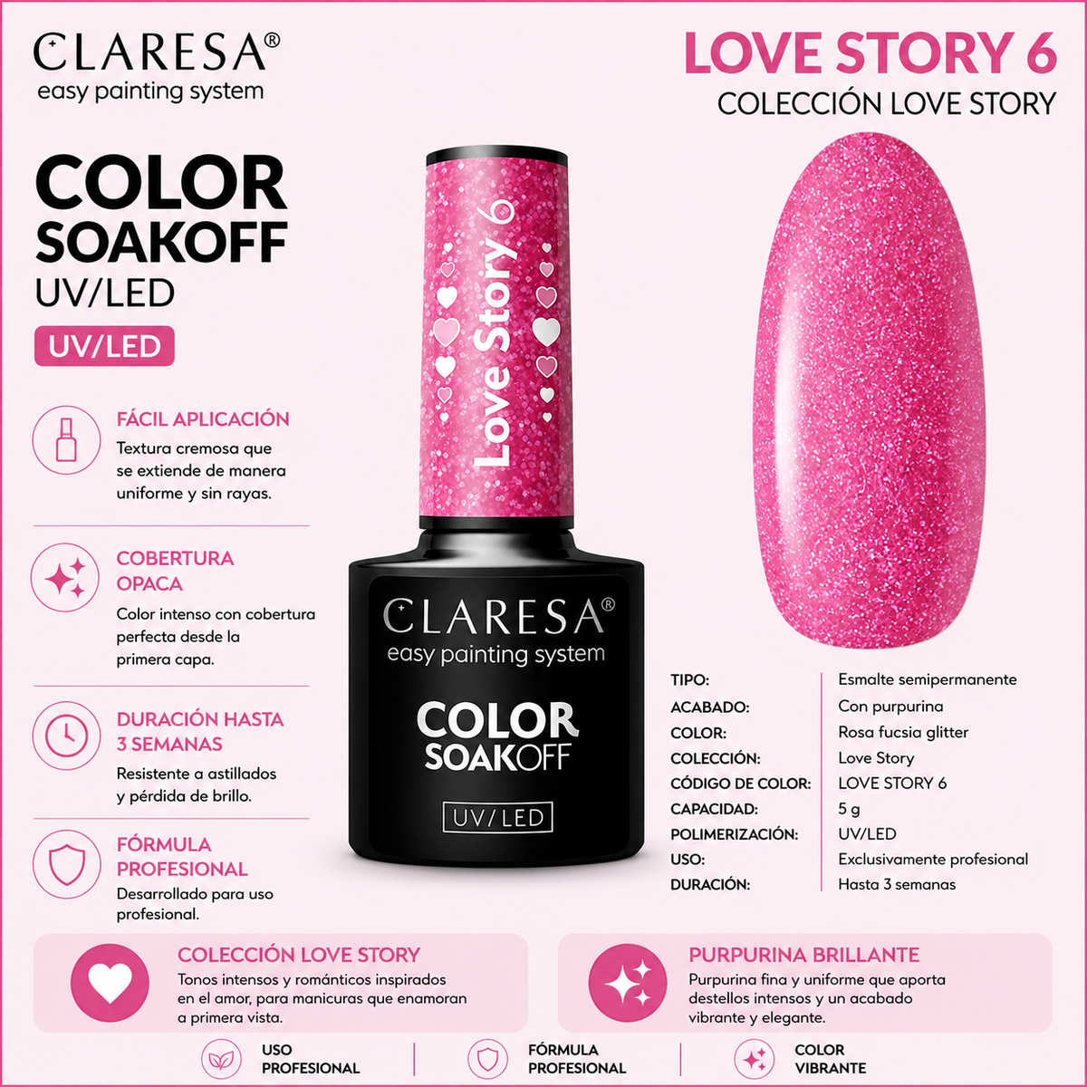 Esmalte Claresa Love Story 6