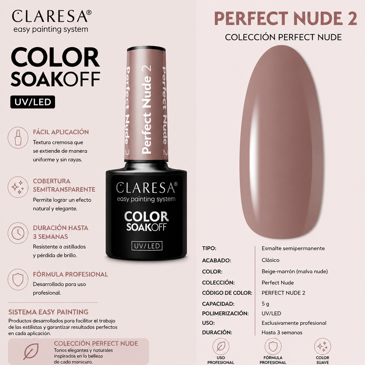 Esmalte Claresa Perfect Nude 2