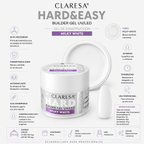 Gel autonivelante para uñas Claresa Hard Easy Builder, color blanco lechoso, 45 g