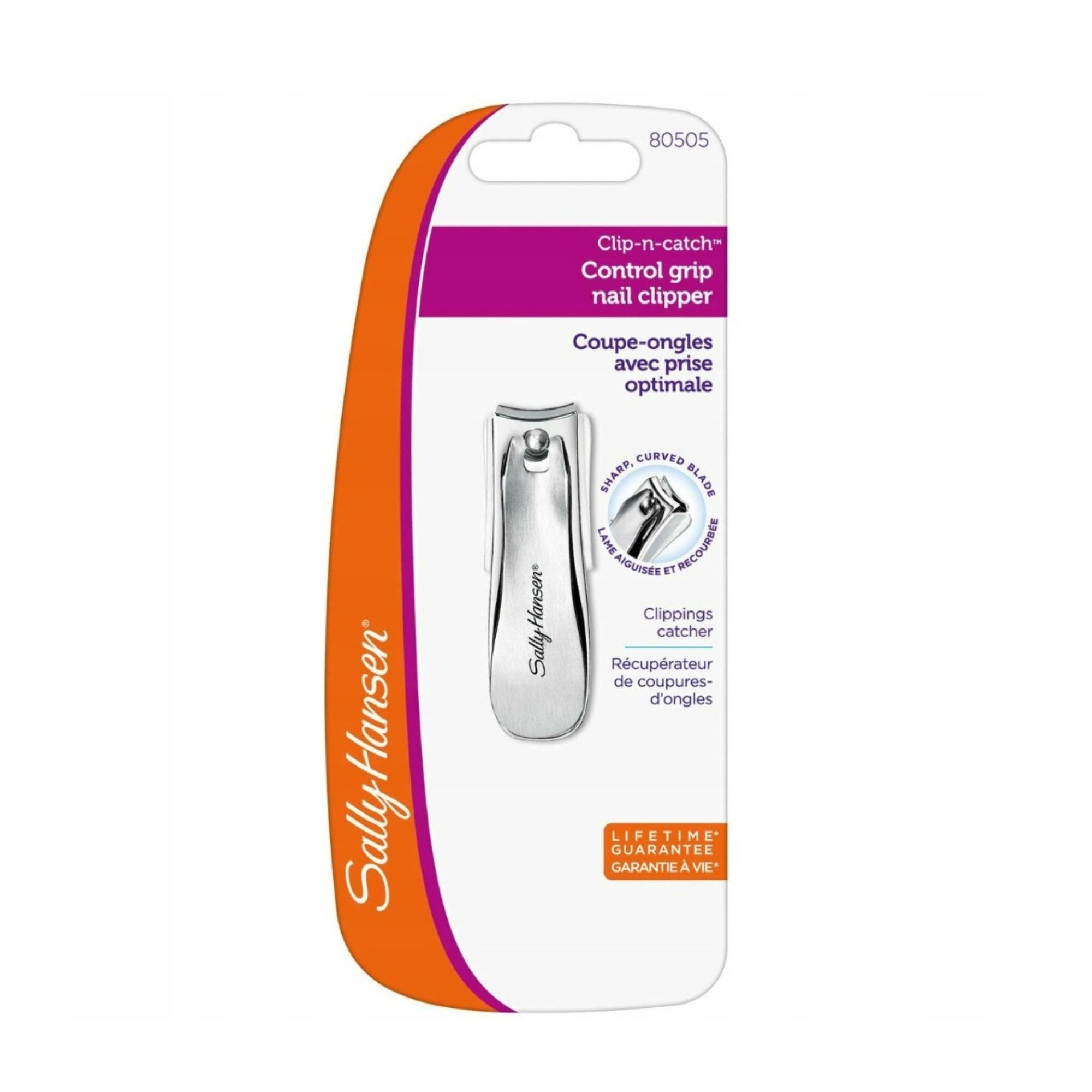 CORTAÚÑAS SALLY HANSEN DE ACERO INOXIDABLE CON DEPÓSITO RECOGEDOR